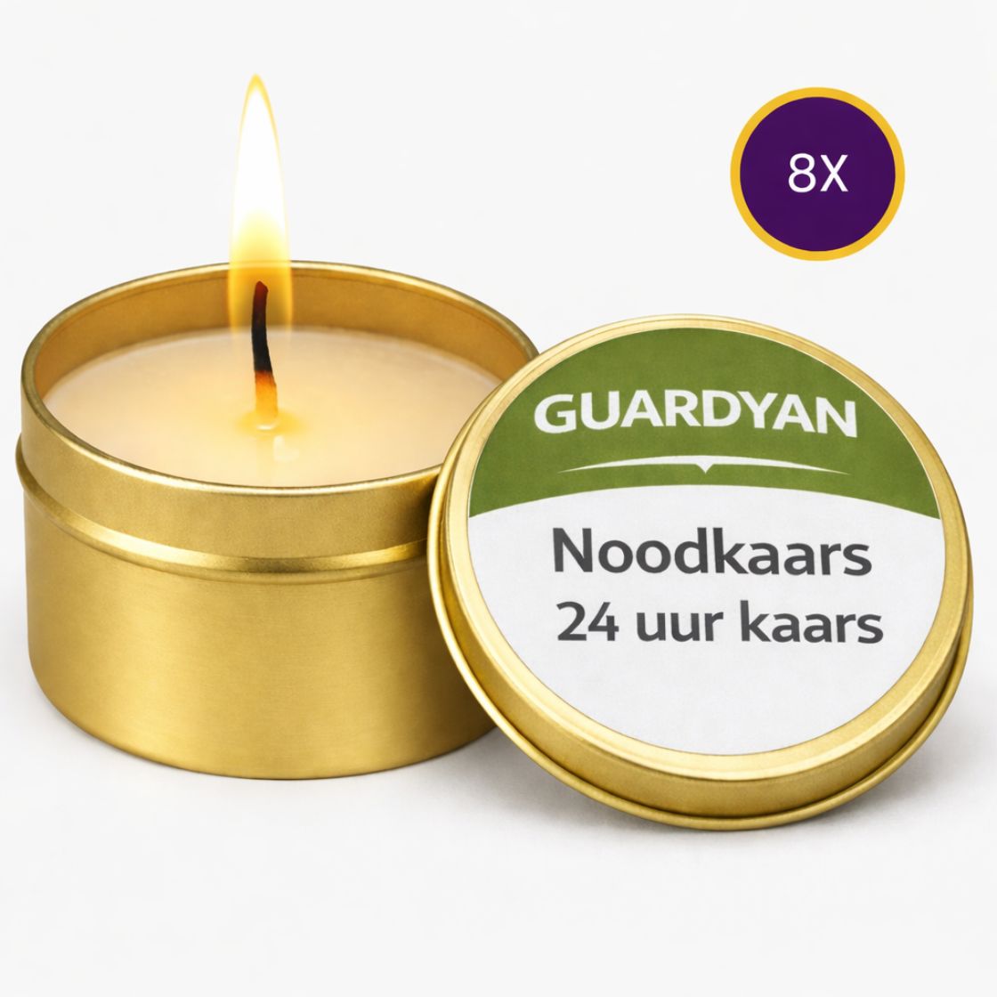 Noodkaarsen - 8 Stuks